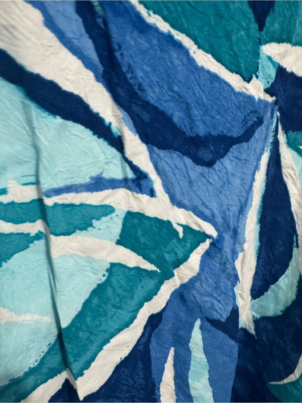 Jams World Teal & Navy Abstract Leaf Tank Top large - Picture 4 of 5